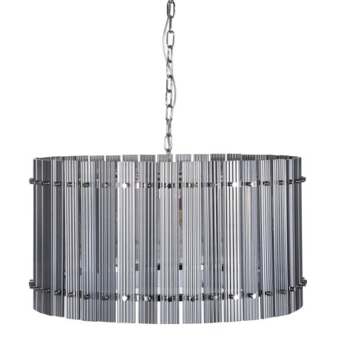 Lampa Sufitowa 76 x 76 x 39 cm Szkło Metal Srebro