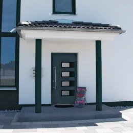 Drzwi wejściowe, antracytowe, 100x210 cm, aluminium i PVC