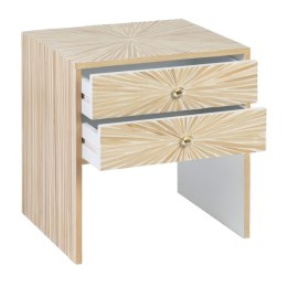 Stolik 56 x 46 x 58 cm Beżowy Bambus Drewno MDF