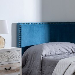Zagłówek do łóżka 160 x 6 x 60 cm Tkanina syntetyczna Niebieski