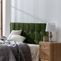 Zagłówek do łóżka 160 x 7 x 64 cm Tkanina syntetyczna Kolor Zielony