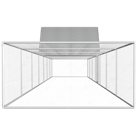 Woliera dla kur, 14 x 2 x 2 m, galwanizowana stal