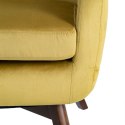 Fotel 75 x 83 x 103 cm Tkanina syntetyczna Drewno Musztarda