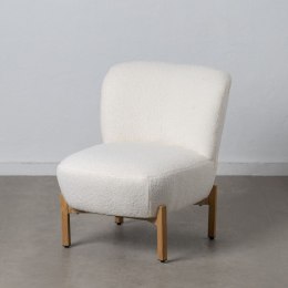 Fotel 62 x 75 x 74 cm Tkanina syntetyczna Metal Biały