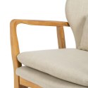 Fotel 67 x 73 x 84 cm Tkanina syntetyczna Beżowy Drewno