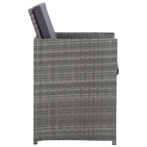 13-cz. zestaw mebli ogrodowych, rattan PE i akacja, antracyt 13-cz. zestaw mebli ogrodowych, rattan PE i akacja, antracyt