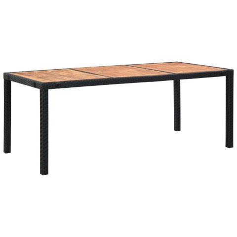 9-cz. zestaw mebli ogrodowych z poduszkami, rattan PE, czarny 9-cz. zestaw mebli ogrodowych z poduszkami, rattan PE, czarny