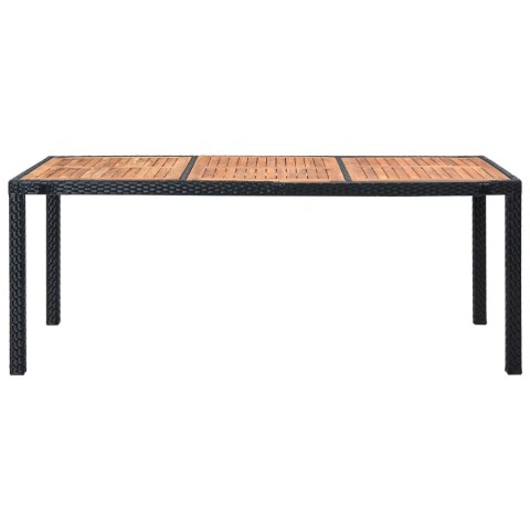 9-cz. zestaw mebli ogrodowych z poduszkami, rattan PE, czarny 9-cz. zestaw mebli ogrodowych z poduszkami, rattan PE, czarny