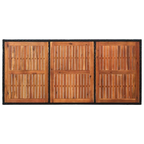 9-cz. zestaw mebli ogrodowych z poduszkami, rattan PE, czarny 9-cz. zestaw mebli ogrodowych z poduszkami, rattan PE, czarny