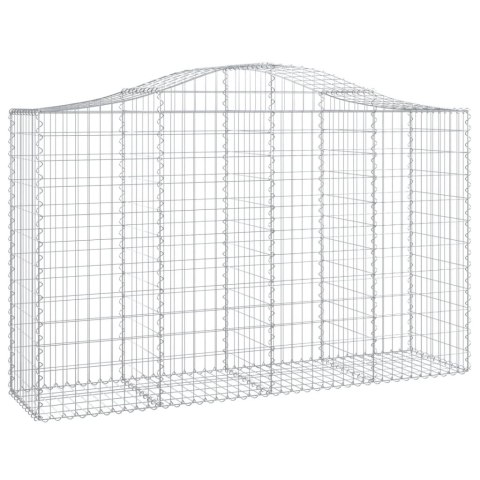 Kosze gabionowe, 10 szt, 200x50x120/140cm, galwanizowane żelazo Kosze gabionowe, 10 szt, 200x50x120/140cm, galwanizowane żelazo