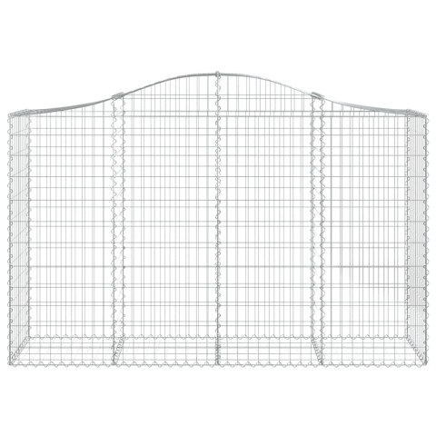 Kosze gabionowe, 10 szt, 200x50x120/140cm, galwanizowane żelazo Kosze gabionowe, 10 szt, 200x50x120/140cm, galwanizowane żelazo