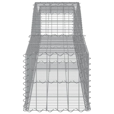Kosze gabionowe, 10 szt, 400x50x40/60 cm, galwanizowane żelazo Kosze gabionowe, 10 szt, 400x50x40/60 cm, galwanizowane żelazo