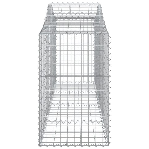 Kosze gabionowe, 12 szt, 200x50x80/100 cm, galwanizowane żelazo Kosze gabionowe, 12 szt, 200x50x80/100 cm, galwanizowane żelazo