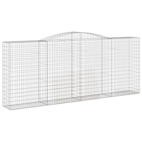 Kosze gabionowe, 4 szt, 400x50x160/180 cm, galwanizowane żelazo Kosze gabionowe, 4 szt, 400x50x160/180 cm, galwanizowane żelazo