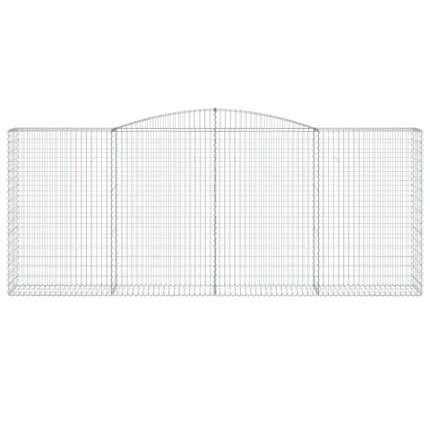 Kosze gabionowe, 4 szt, 400x50x160/180 cm, galwanizowane żelazo Kosze gabionowe, 4 szt, 400x50x160/180 cm, galwanizowane żelazo