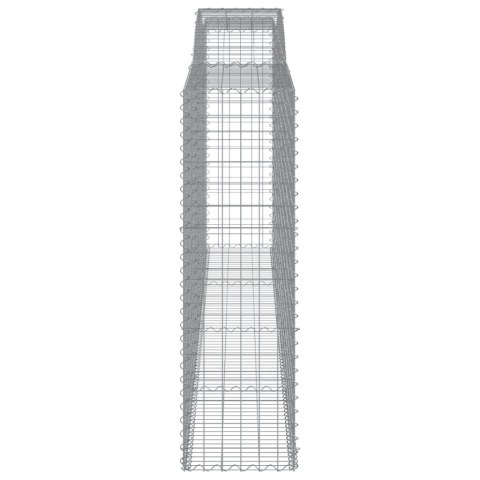 Kosze gabionowe, 4 szt, 400x50x160/180 cm, galwanizowane żelazo Kosze gabionowe, 4 szt, 400x50x160/180 cm, galwanizowane żelazo