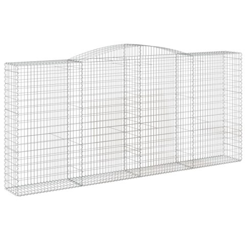 Kosze gabionowe, 4 szt, 400x50x180/200 cm, galwanizowane żelazo Kosze gabionowe, 4 szt, 400x50x180/200 cm, galwanizowane żelazo