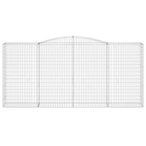 Kosze gabionowe, 4 szt, 400x50x180/200 cm, galwanizowane żelazo Kosze gabionowe, 4 szt, 400x50x180/200 cm, galwanizowane żelazo