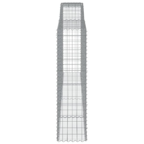 Kosze gabionowe, 4 szt, 400x50x180/200 cm, galwanizowane żelazo Kosze gabionowe, 4 szt, 400x50x180/200 cm, galwanizowane żelazo
