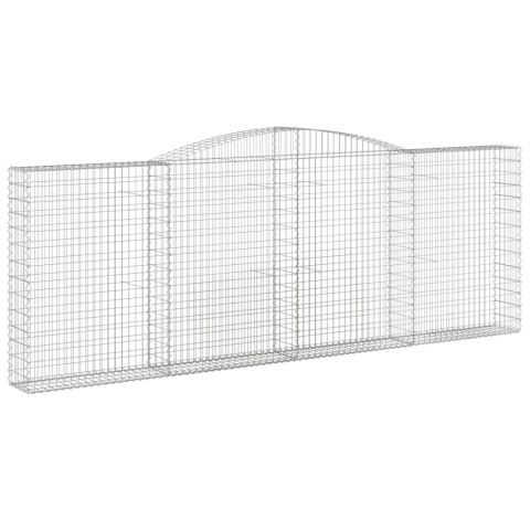 Kosze gabionowe, 5 szt, 400x30x140/160 cm, galwanizowane żelazo Kosze gabionowe, 5 szt, 400x30x140/160 cm, galwanizowane żelazo