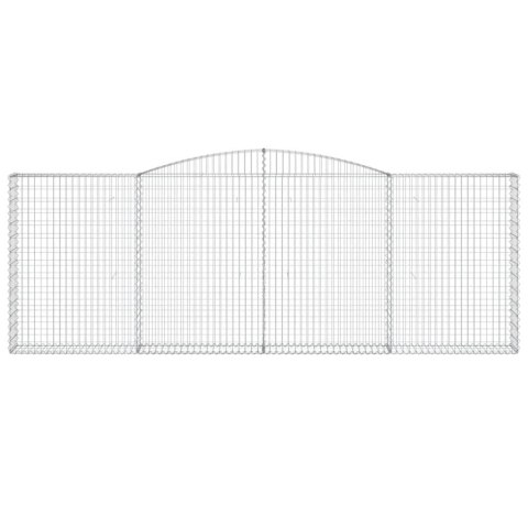 Kosze gabionowe, 5 szt, 400x30x140/160 cm, galwanizowane żelazo Kosze gabionowe, 5 szt, 400x30x140/160 cm, galwanizowane żelazo