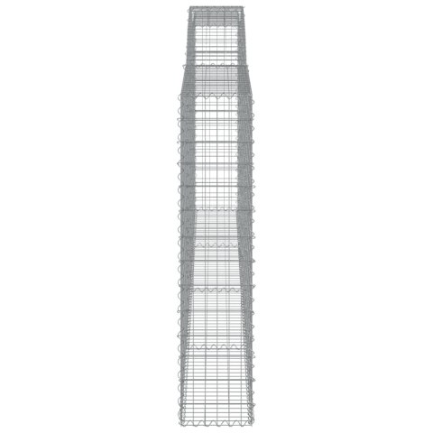 Kosze gabionowe, 5 szt, 400x30x140/160 cm, galwanizowane żelazo Kosze gabionowe, 5 szt, 400x30x140/160 cm, galwanizowane żelazo