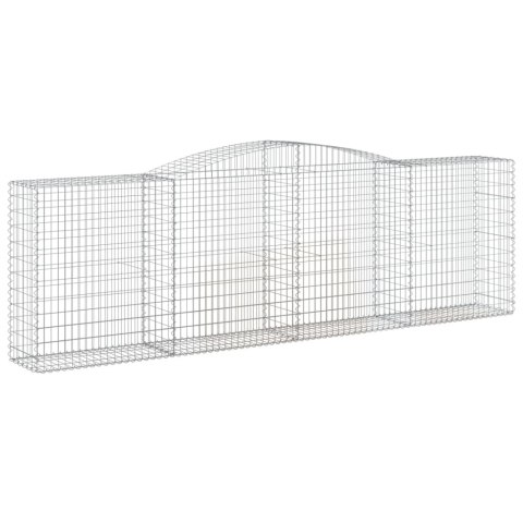 Kosze gabionowe, 5 szt, 400x50x120/140 cm, galwanizowane żelazo Kosze gabionowe, 5 szt, 400x50x120/140 cm, galwanizowane żelazo