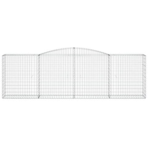 Kosze gabionowe, 5 szt, 400x50x120/140 cm, galwanizowane żelazo Kosze gabionowe, 5 szt, 400x50x120/140 cm, galwanizowane żelazo