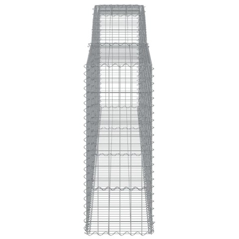 Kosze gabionowe, 5 szt, 400x50x120/140 cm, galwanizowane żelazo Kosze gabionowe, 5 szt, 400x50x120/140 cm, galwanizowane żelazo