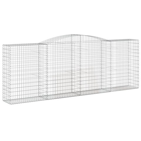 Kosze gabionowe, 5 szt, 400x50x140/160 cm, galwanizowane żelazo Kosze gabionowe, 5 szt, 400x50x140/160 cm, galwanizowane żelazo