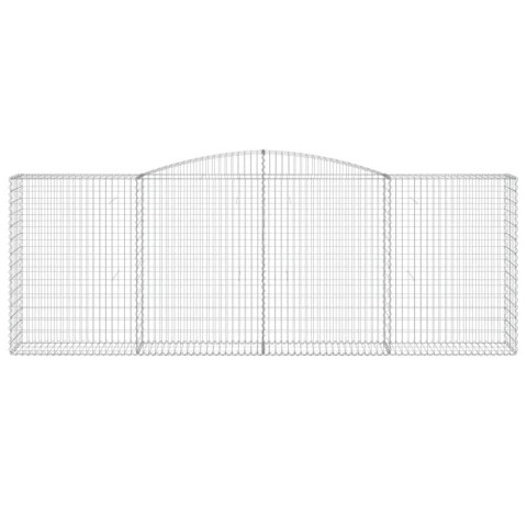 Kosze gabionowe, 5 szt, 400x50x140/160 cm, galwanizowane żelazo Kosze gabionowe, 5 szt, 400x50x140/160 cm, galwanizowane żelazo