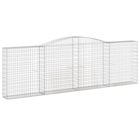 Kosze gabionowe, 6 szt, 400x30x120/140 cm, galwanizowane żelazo Kosze gabionowe, 6 szt, 400x30x120/140 cm, galwanizowane żelazo