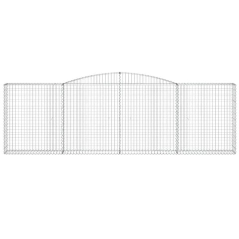 Kosze gabionowe, 6 szt, 400x30x120/140 cm, galwanizowane żelazo Kosze gabionowe, 6 szt, 400x30x120/140 cm, galwanizowane żelazo