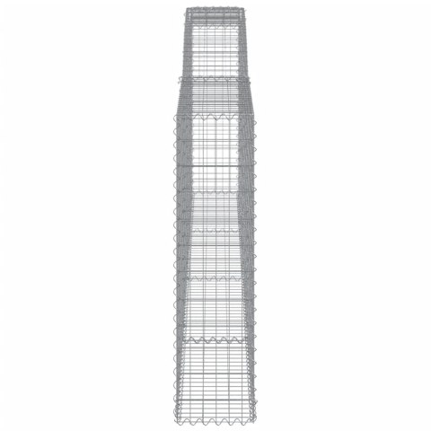Kosze gabionowe, 6 szt, 400x30x120/140 cm, galwanizowane żelazo Kosze gabionowe, 6 szt, 400x30x120/140 cm, galwanizowane żelazo