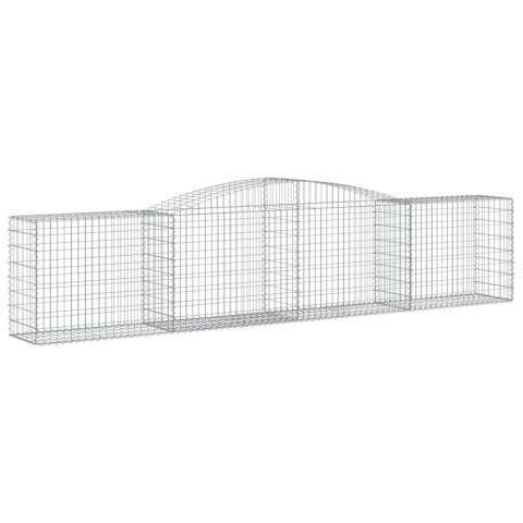 Kosze gabionowe, 6 szt, 400x50x80/100 cm, galwanizowane żelazo Kosze gabionowe, 6 szt, 400x50x80/100 cm, galwanizowane żelazo