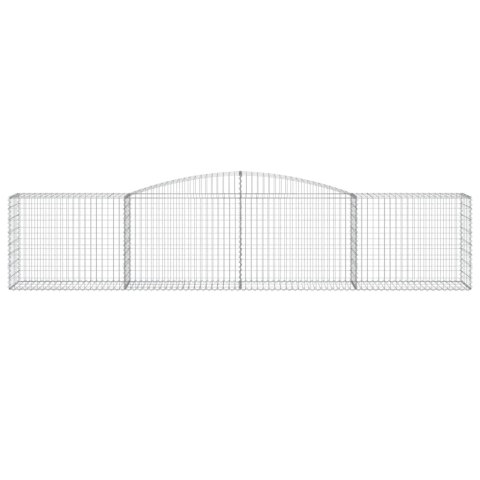 Kosze gabionowe, 6 szt, 400x50x80/100 cm, galwanizowane żelazo Kosze gabionowe, 6 szt, 400x50x80/100 cm, galwanizowane żelazo