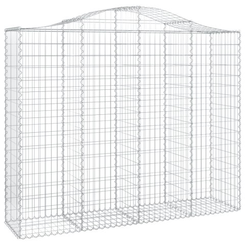 Kosze gabionowe, 7 szt, 200x50x160/180 cm, galwanizowane żelazo Kosze gabionowe, 7 szt, 200x50x160/180 cm, galwanizowane żelazo