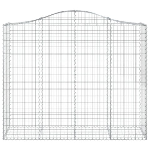 Kosze gabionowe, 7 szt, 200x50x160/180 cm, galwanizowane żelazo Kosze gabionowe, 7 szt, 200x50x160/180 cm, galwanizowane żelazo