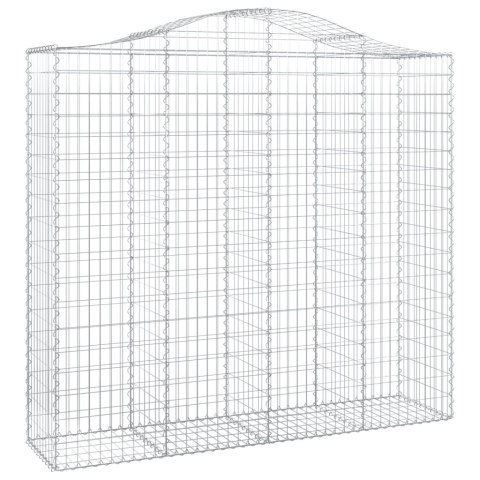 Kosze gabionowe, 7 szt, 200x50x180/200 cm, galwanizowane żelazo Kosze gabionowe, 7 szt, 200x50x180/200 cm, galwanizowane żelazo