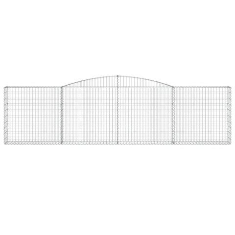 Kosze gabionowe, 7 szt, 400x30x100/120 cm, galwanizowane żelazo Kosze gabionowe, 7 szt, 400x30x100/120 cm, galwanizowane żelazo