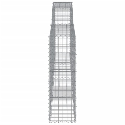 Kosze gabionowe, 7 szt, 400x30x100/120 cm, galwanizowane żelazo Kosze gabionowe, 7 szt, 400x30x100/120 cm, galwanizowane żelazo
