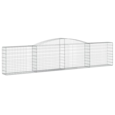 Kosze gabionowe, 7 szt, 400x30x80/100 cm, galwanizowane żelazo Kosze gabionowe, 7 szt, 400x30x80/100 cm, galwanizowane żelazo