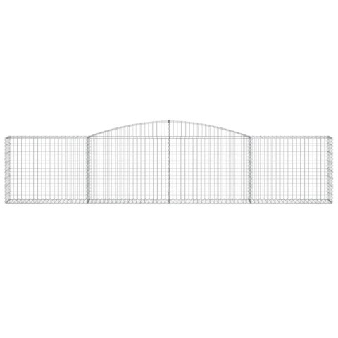 Kosze gabionowe, 7 szt, 400x30x80/100 cm, galwanizowane żelazo Kosze gabionowe, 7 szt, 400x30x80/100 cm, galwanizowane żelazo