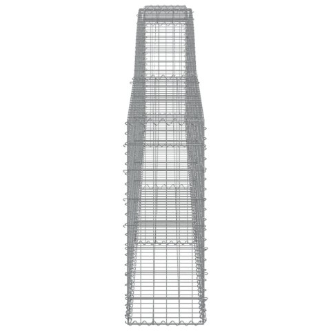 Kosze gabionowe, 7 szt, 400x30x80/100 cm, galwanizowane żelazo Kosze gabionowe, 7 szt, 400x30x80/100 cm, galwanizowane żelazo