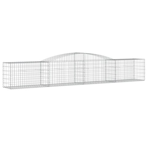 Kosze gabionowe, 7 szt, 400x50x60/80 cm, galwanizowane żelazo Kosze gabionowe, 7 szt, 400x50x60/80 cm, galwanizowane żelazo