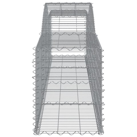 Kosze gabionowe, 7 szt, 400x50x60/80 cm, galwanizowane żelazo Kosze gabionowe, 7 szt, 400x50x60/80 cm, galwanizowane żelazo