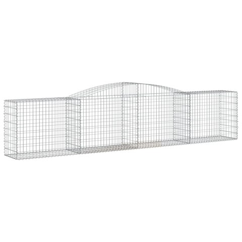 Kosze gabionowe, 7 szt, 400x50x80/100 cm, galwanizowane żelazo Kosze gabionowe, 7 szt, 400x50x80/100 cm, galwanizowane żelazo