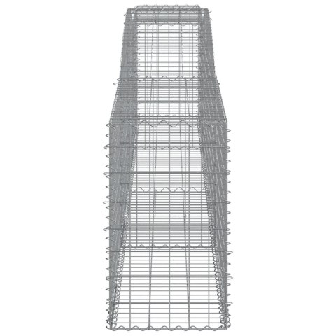 Kosze gabionowe, 7 szt, 400x50x80/100 cm, galwanizowane żelazo Kosze gabionowe, 7 szt, 400x50x80/100 cm, galwanizowane żelazo