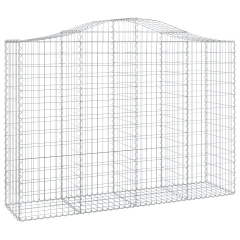 Kosze gabionowe, 8 szt, 200x50x140/160 cm, galwanizowane żelazo Kosze gabionowe, 8 szt, 200x50x140/160 cm, galwanizowane żelazo