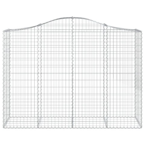 Kosze gabionowe, 8 szt, 200x50x140/160 cm, galwanizowane żelazo Kosze gabionowe, 8 szt, 200x50x140/160 cm, galwanizowane żelazo